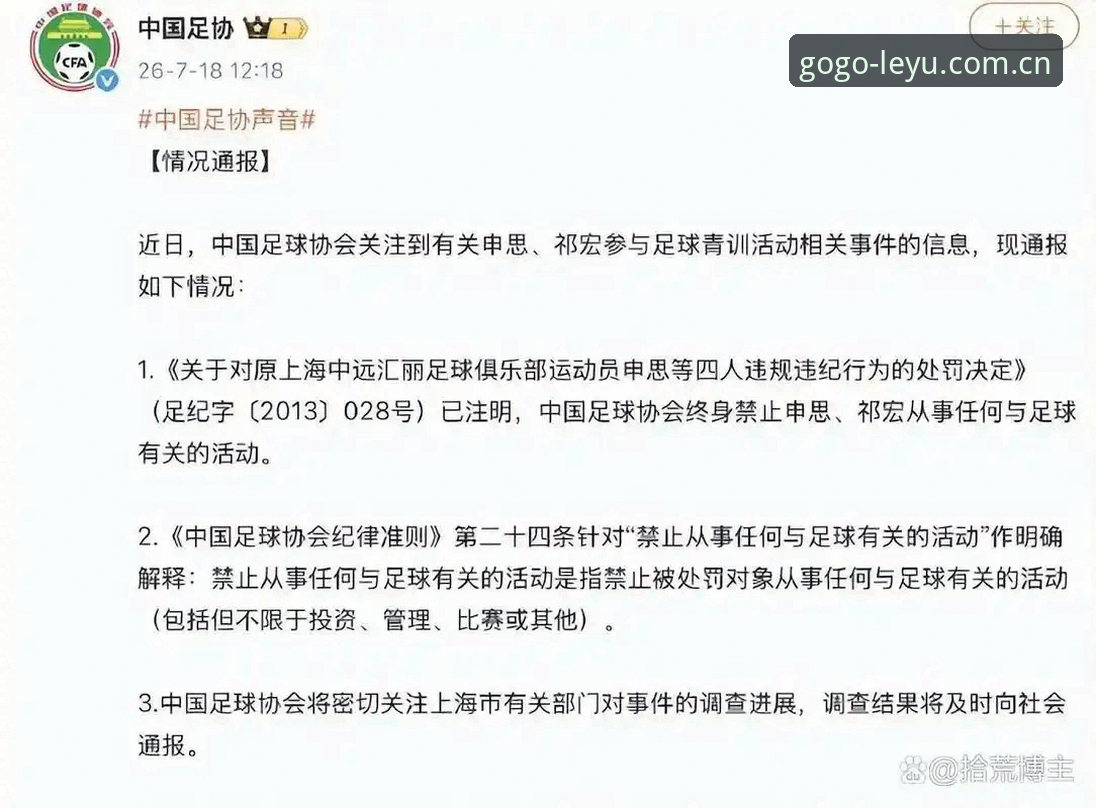乐鱼体育官网常见问题 足协第三批禁足名单深度分析:从数据维度全面解析足坛反腐的结构性特征